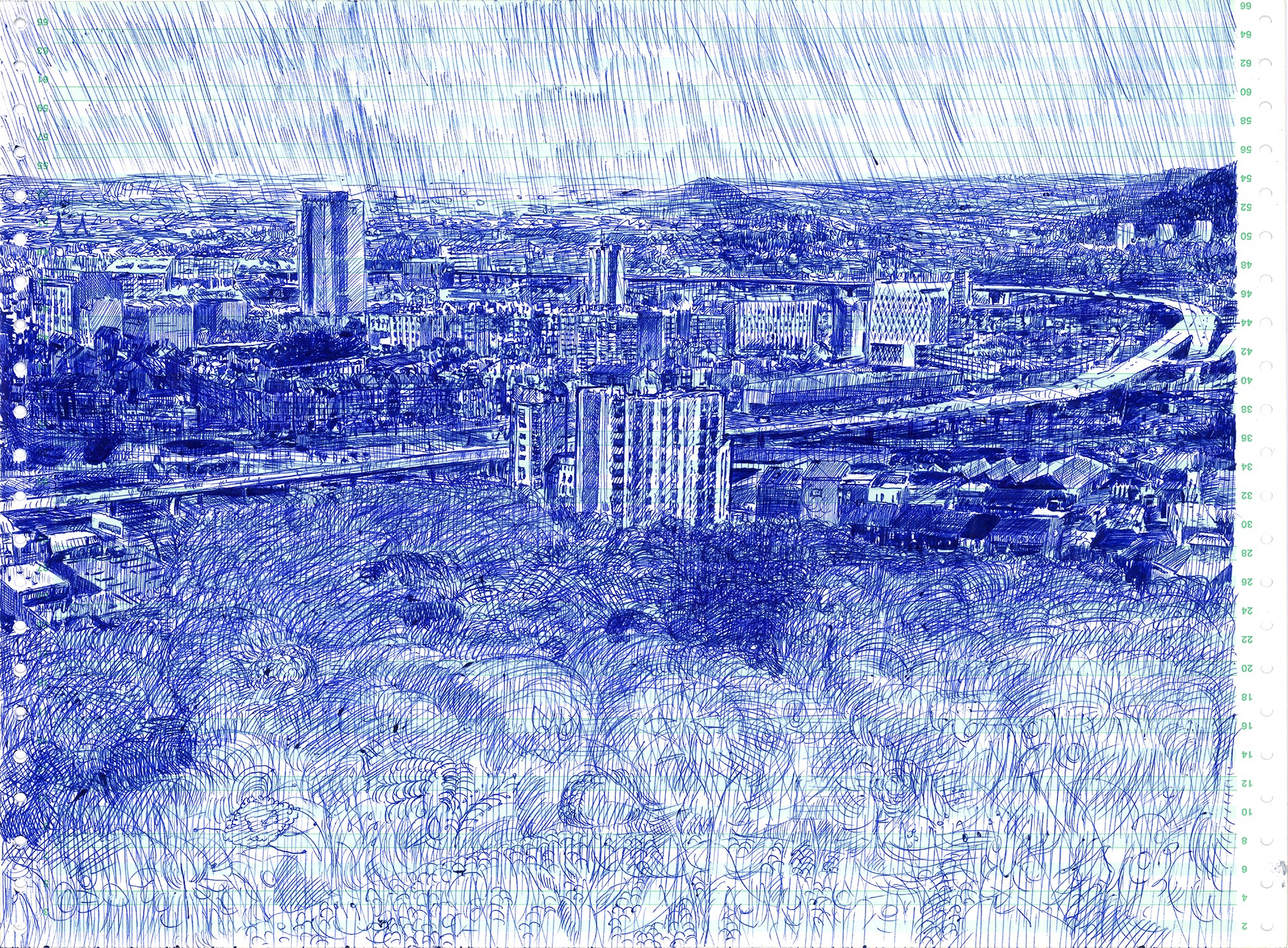 Dessin d'Ivo pour le chapitre Charleroi