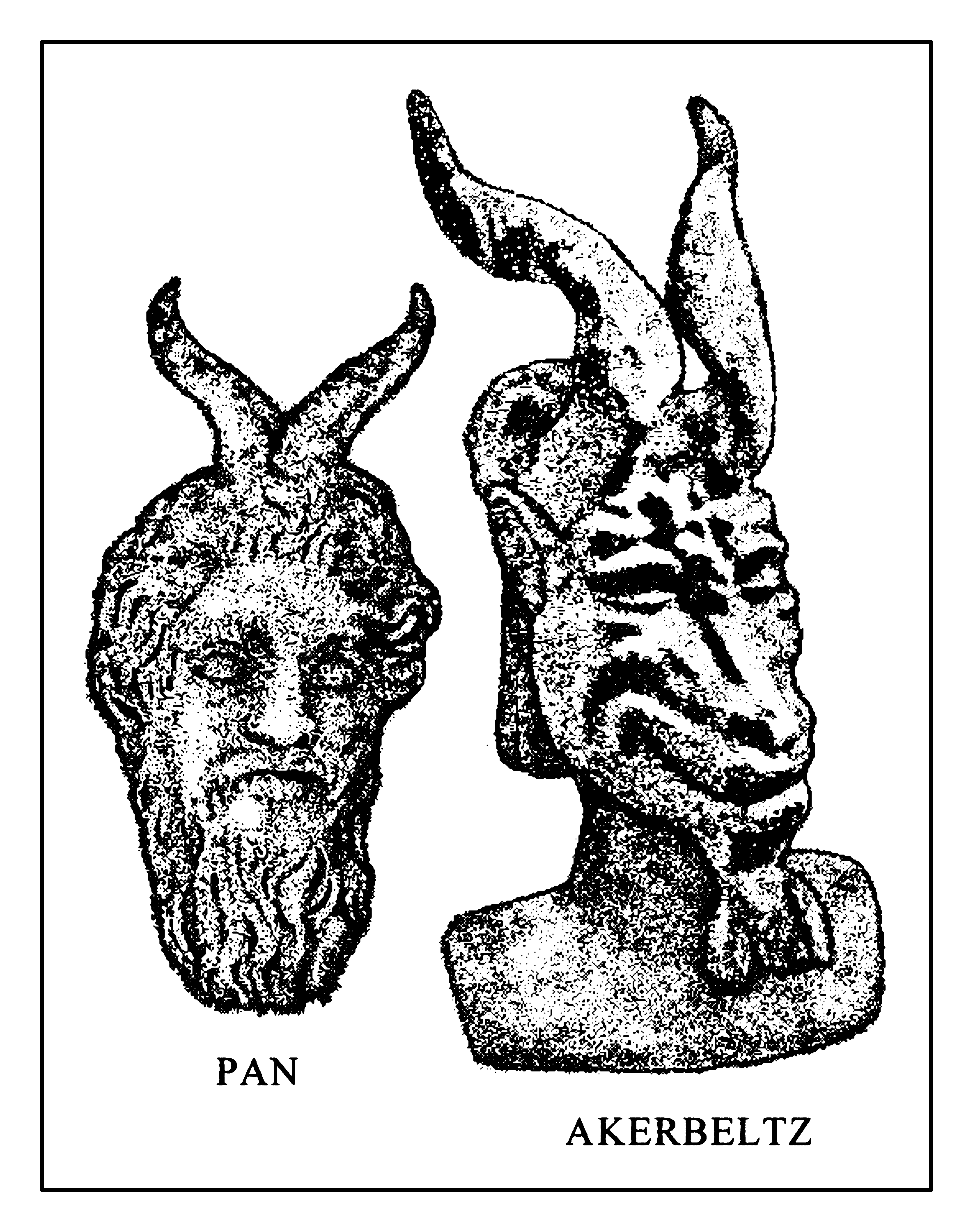Fig  N3 Comparaison Entre Une Tte De Pan Satyre Della Valle Muse Du Capitole Rome Et Le Buste Dakerbeltz Xiri Andonegi Mutriku Illustration Numrique Anonyme 
